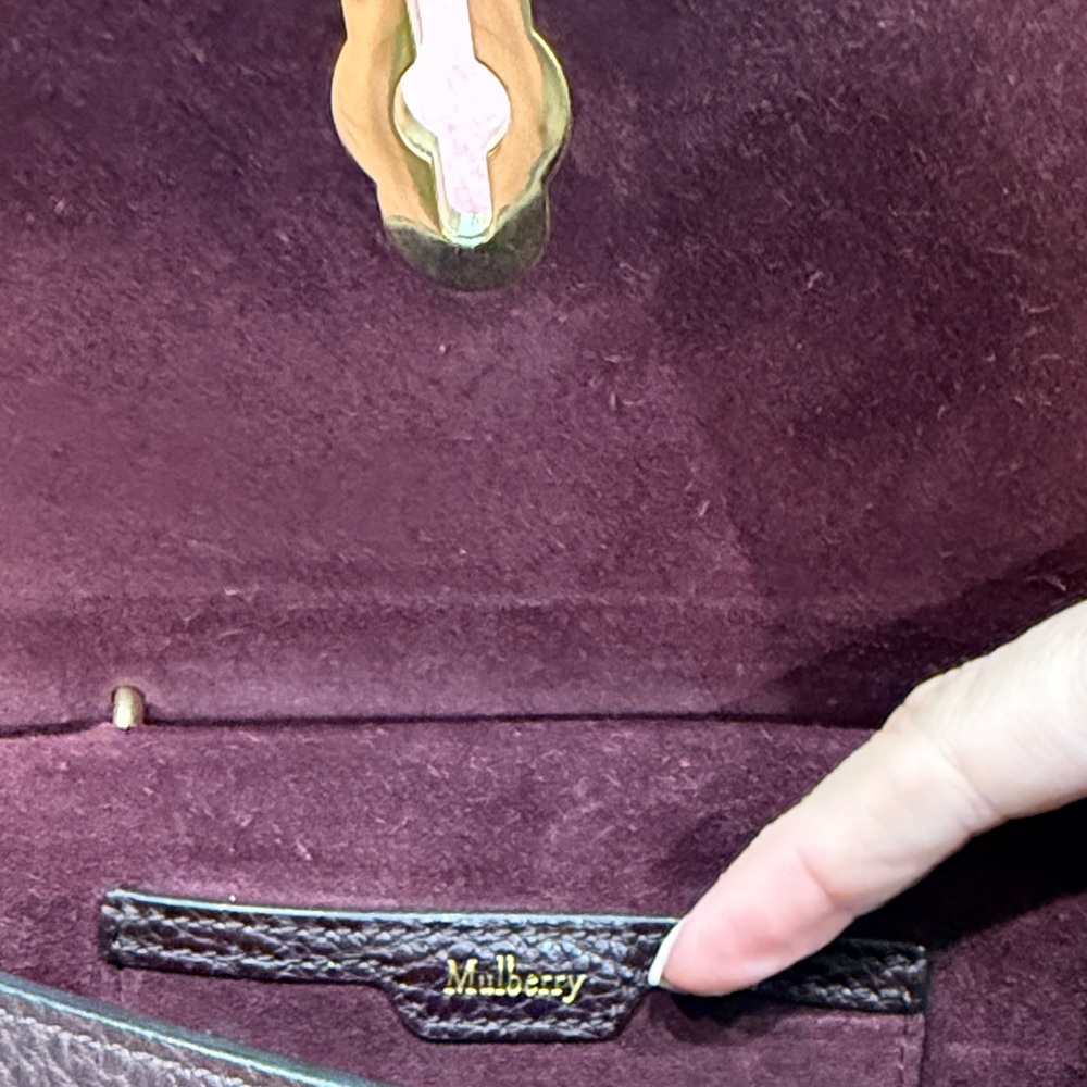 Mulberry MINI Amberley Satchel in Deep Red - Picture 6 of 7